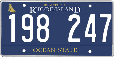 RI license plate 198247