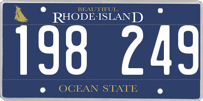 RI license plate 198249