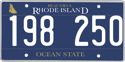 RI license plate 198250