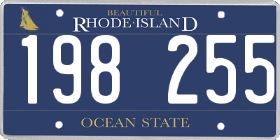 RI license plate 198255