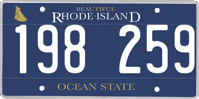 RI license plate 198259