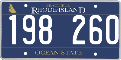 RI license plate 198260