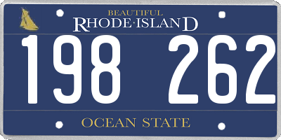 RI license plate 198262