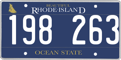RI license plate 198263