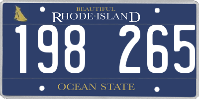 RI license plate 198265