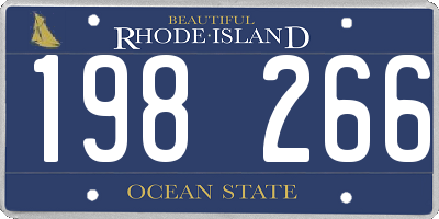 RI license plate 198266