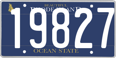 RI license plate 19827