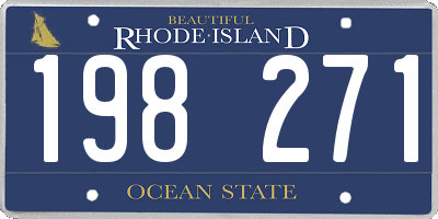RI license plate 198271
