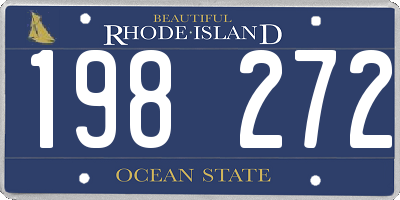 RI license plate 198272