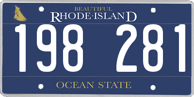 RI license plate 198281