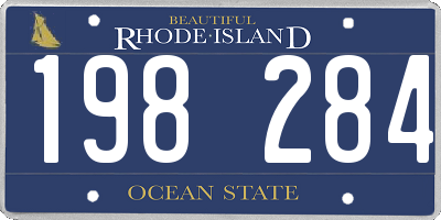 RI license plate 198284