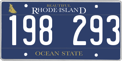 RI license plate 198293