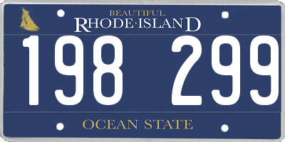 RI license plate 198299