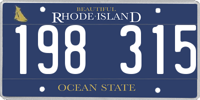 RI license plate 198315