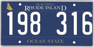 RI license plate 198316