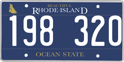 RI license plate 198320