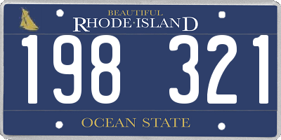 RI license plate 198321