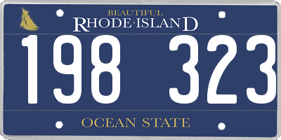 RI license plate 198323