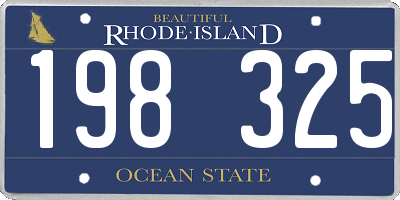 RI license plate 198325