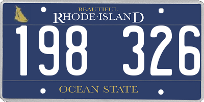 RI license plate 198326