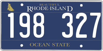 RI license plate 198327