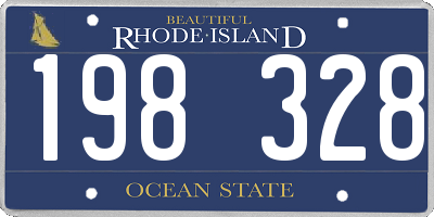 RI license plate 198328