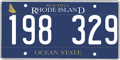 RI license plate 198329