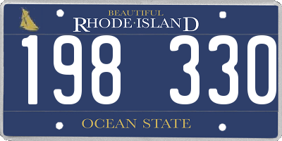 RI license plate 198330