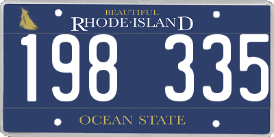 RI license plate 198335