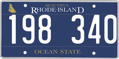 RI license plate 198340