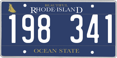 RI license plate 198341