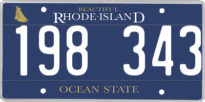 RI license plate 198343