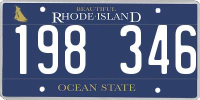 RI license plate 198346