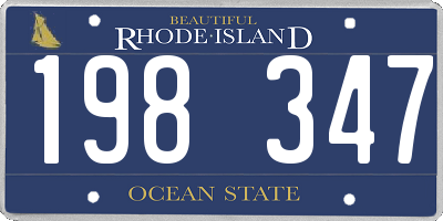 RI license plate 198347