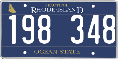 RI license plate 198348