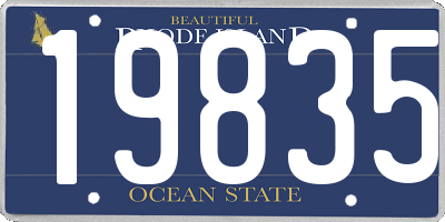 RI license plate 19835