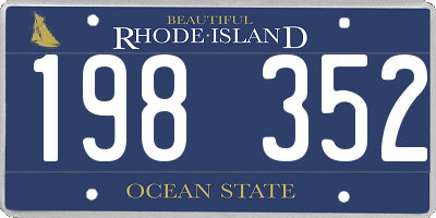 RI license plate 198352