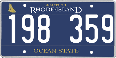 RI license plate 198359