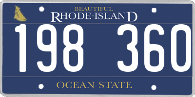 RI license plate 198360
