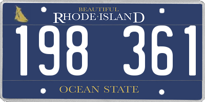 RI license plate 198361