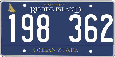 RI license plate 198362