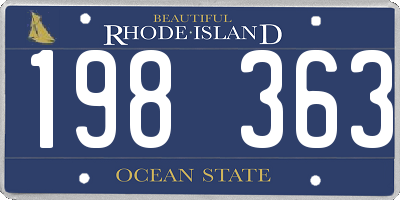 RI license plate 198363