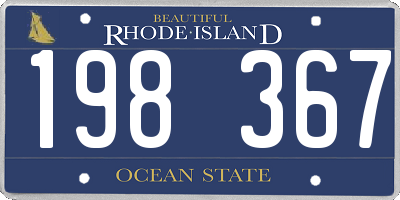 RI license plate 198367