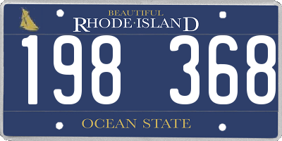 RI license plate 198368