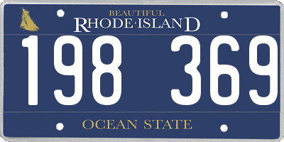 RI license plate 198369