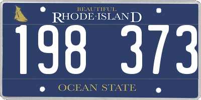 RI license plate 198373