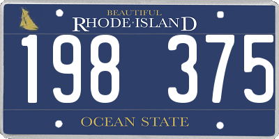 RI license plate 198375