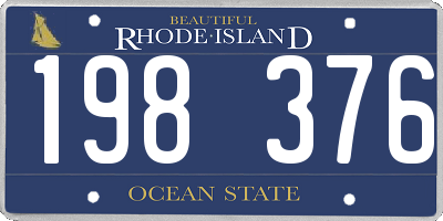RI license plate 198376