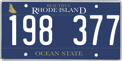 RI license plate 198377