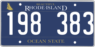 RI license plate 198383